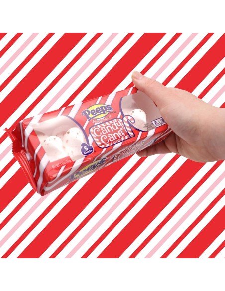 Peeps Marshmallow Candy Cane Chicks x5