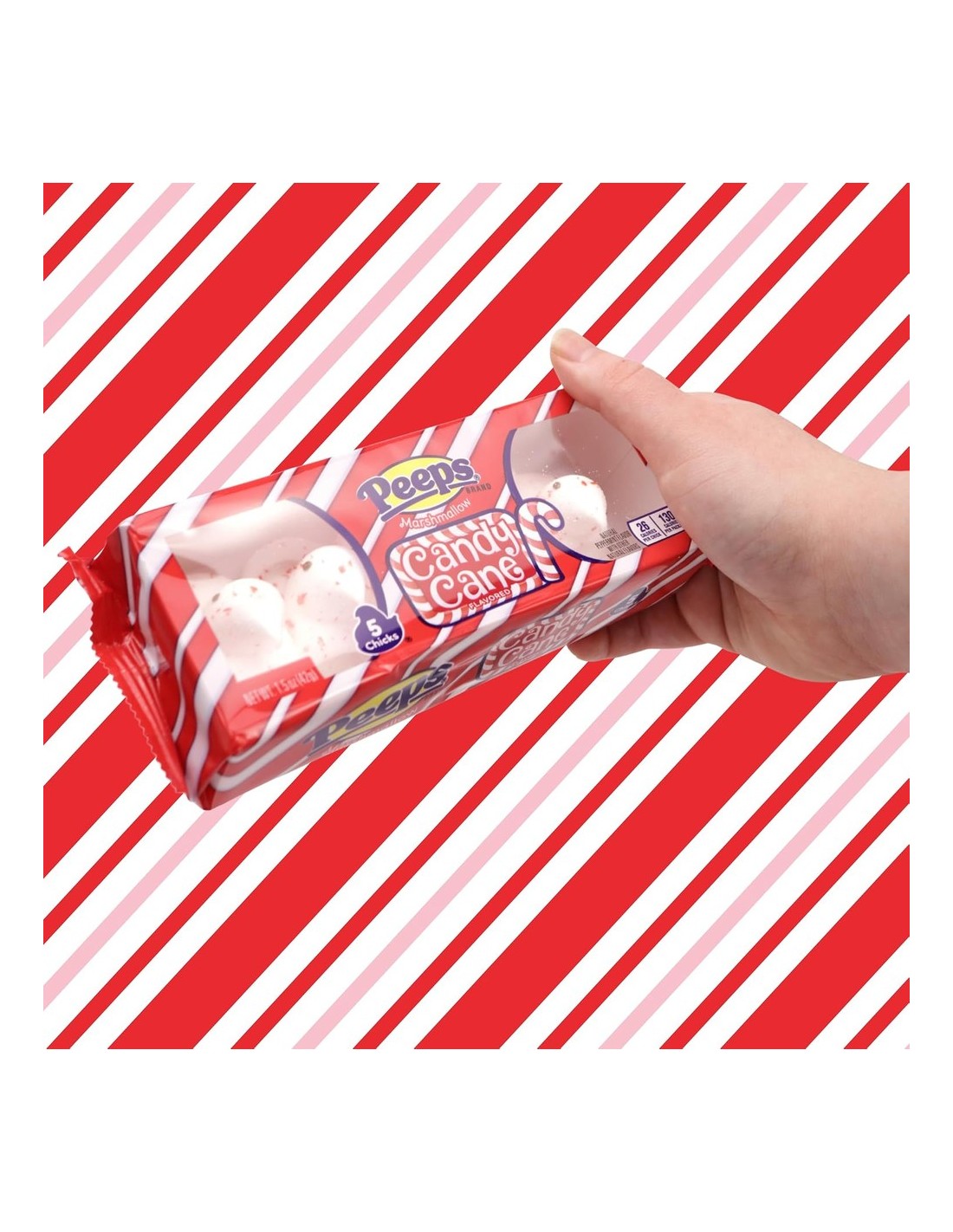 Buy Peeps Marshmallow Candy Cane Chicks x5 - Pop's America