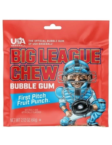 Big League Chew Bubble Gum Fruit Punch 60g | Pop's America