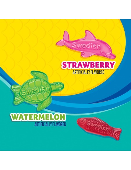 Swedish Fish and Friends 288g – Bonbons gélifiés fruités américains | Pop’s America