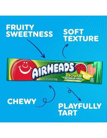 Barras Airheads Surtidas de Sour 6 Barras