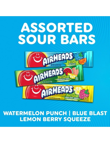 Barras Airheads Surtidas de Sour 6 Barras