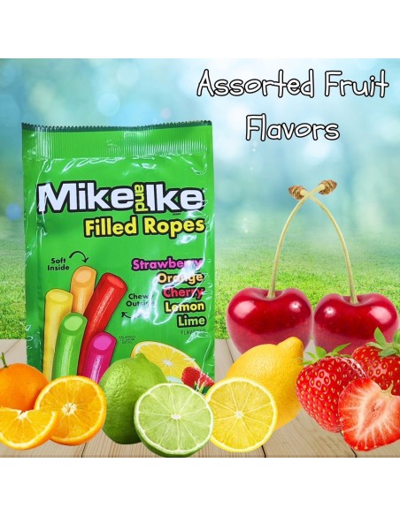 Mike and Ike Filled Ropes Fruit