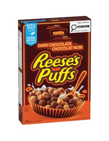 Reese's Puffs Dark Chocolate 326g - Céréales Américaines | Pop's America