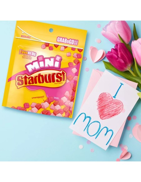 Starburst Fruit Chews Mini FaveREDs 226,8g - Bonbons Tendres US | Pop's America