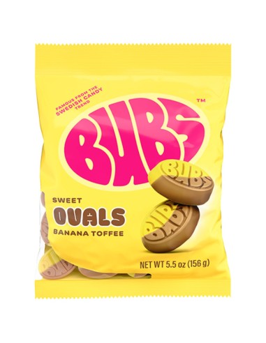 BUBS Sweet Ovals Banana Toffee 156g - US Version Candy | Pop's America
