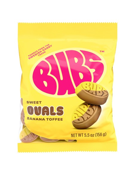 BUBS Sweet Ovals Banana Toffee 156g - US Version Candy | Pop's America