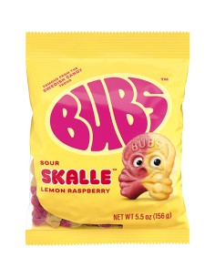 BUBS Sour Skalle Lemon Raspberry 156g - Caramelos versión USA | Pop's America