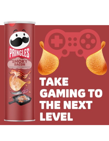Pringles Smoky Bacon 158g - Patatine gusto bacon USA | Pop's America