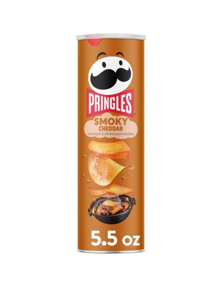 Pringles Smoky Cheddar 158g - Smoky Cheddar Crisps USA | Pop's America