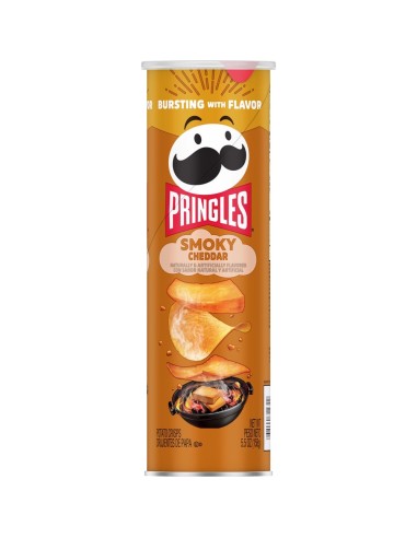 Pringles Smoky Cheddar 158g - Smoky Cheddar Crisps USA | Pop's America