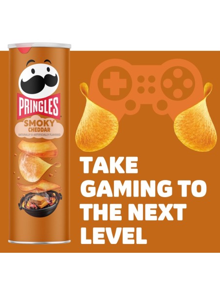 Pringles Smoky Cheddar 158g - Smoky Cheddar Crisps USA | Pop's America