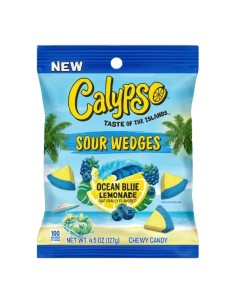 Calypso Sour Wedges Ocean Blue Lemonade 127g - US Candy | Pop's America