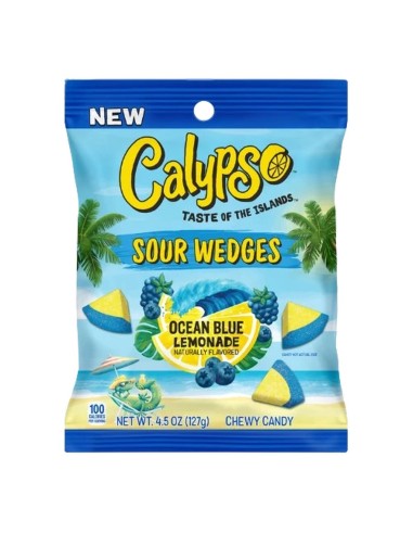 Calypso Sour Wedges Ocean Blue Lemonade 127g - US Candy | Pop's America