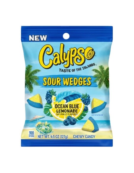 Calypso Sour Wedges Ocean Blue Lemonade 127g - US Candy | Pop's America