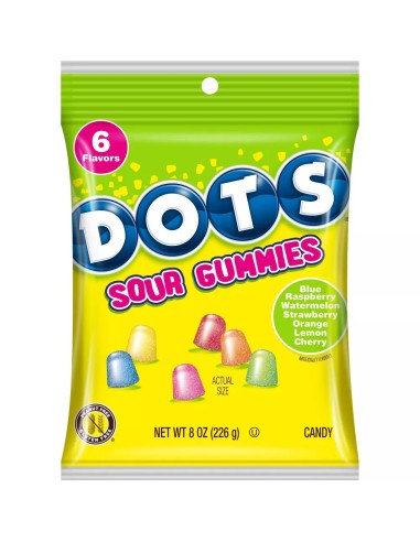 Dots Sour Gummies 226g - Caramelle aspre USA | Pop's America