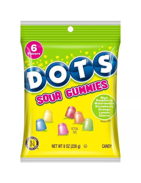 Dots Sour Gummies 226g - Caramelle aspre USA | Pop's America