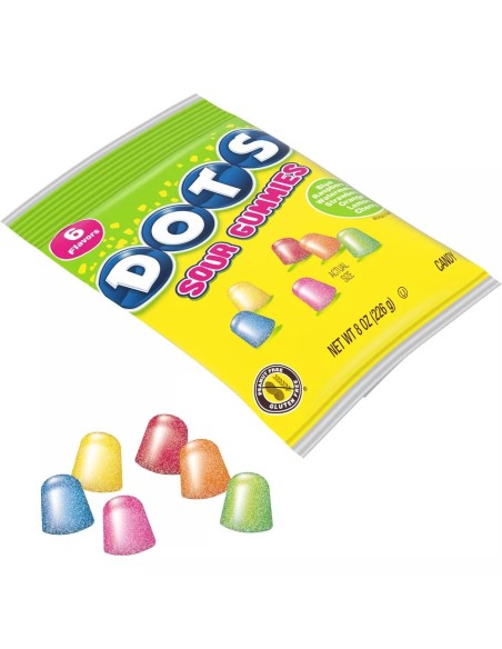Dots Sour Gummies 226g - Caramelle aspre USA | Pop's America