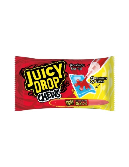 Bazooka Juicy Drop Chews Strawberry 67g - Caramelle acide | Pop's America