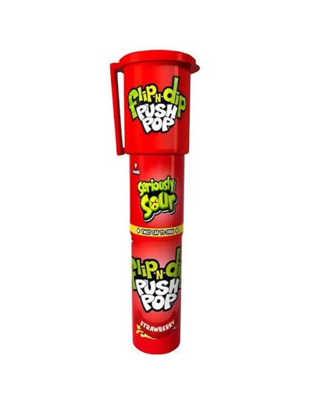 Bazooka Flip-N-Dip Push Pop Strawberry