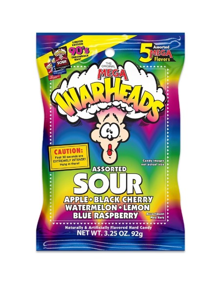 Mega Warheads Extreme Sour Hard Candy 92g