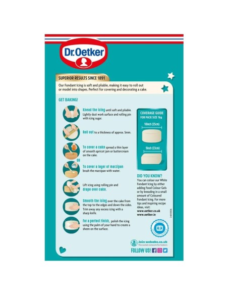 Dr. Oetker Soft Fondant Icing Ready to Roll White