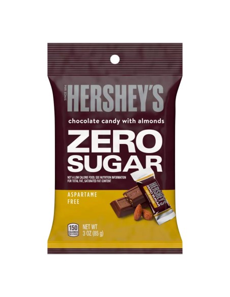 Hershey's Chocolate with Almonds Zero Sugar - Chocolat aux Amandes | Pop's America