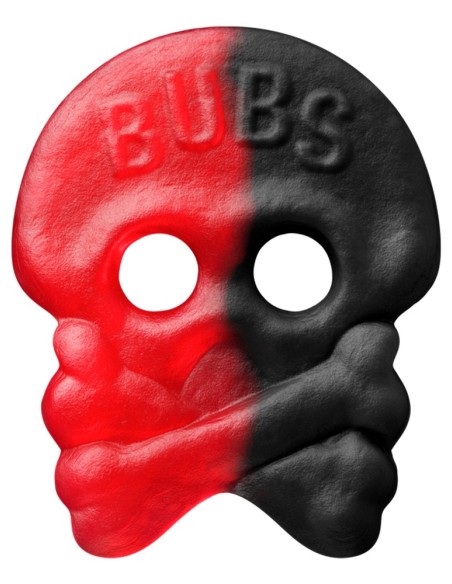 BUBS Sweet & Salty Skalle Raspberry Salty Licorice 155g