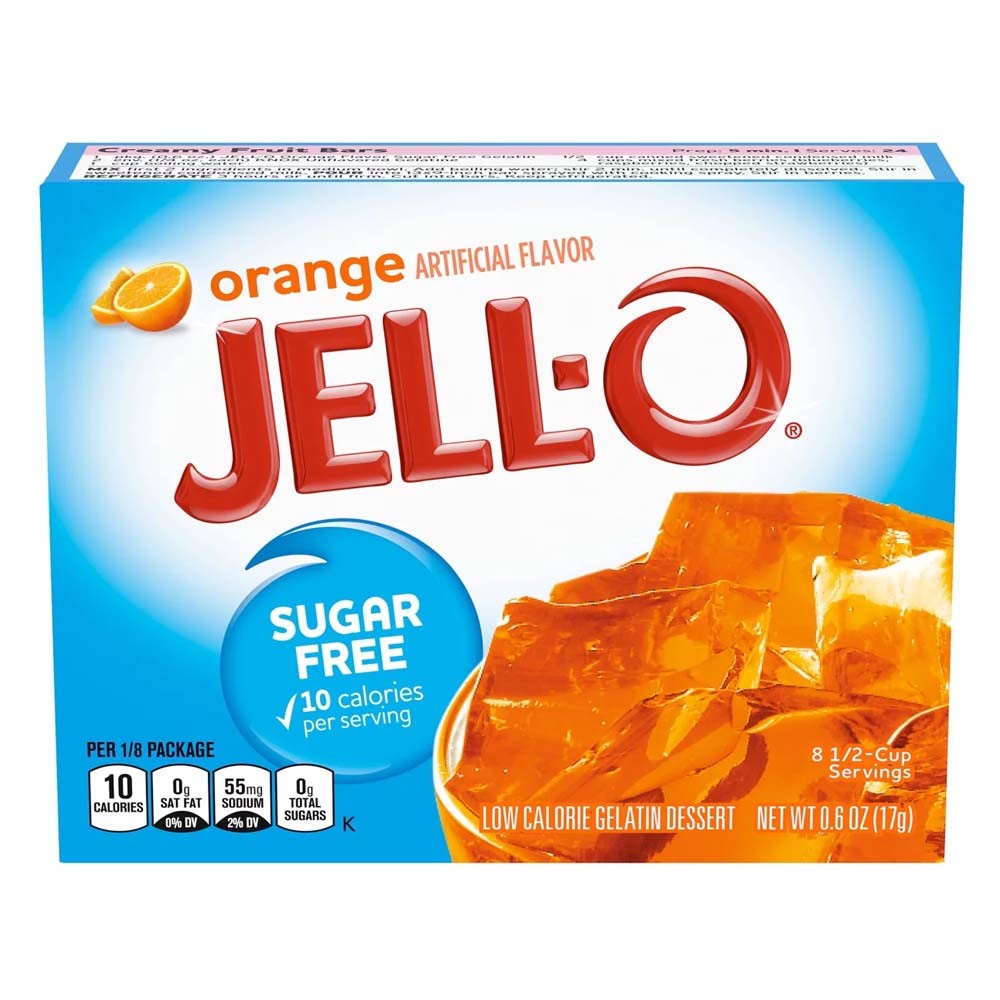 Gelatina de naranja sin azúcar Jell-O