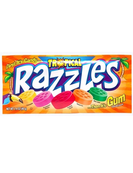 Goma de mascar Tropical Razzles
