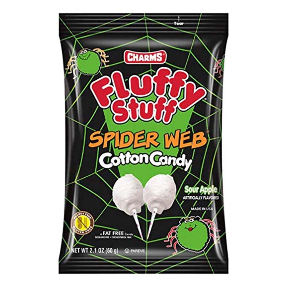 Abalorios de algodón de azúcar Fluffy Stuff Spider Web