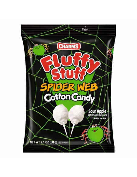 Charms Fluffy Stuff Spider Web Cotton Candy