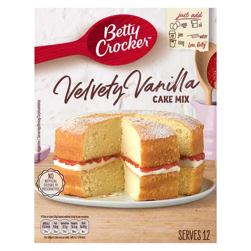 Mezcla aterciopelada para pastel de vainilla de Betty Crocker