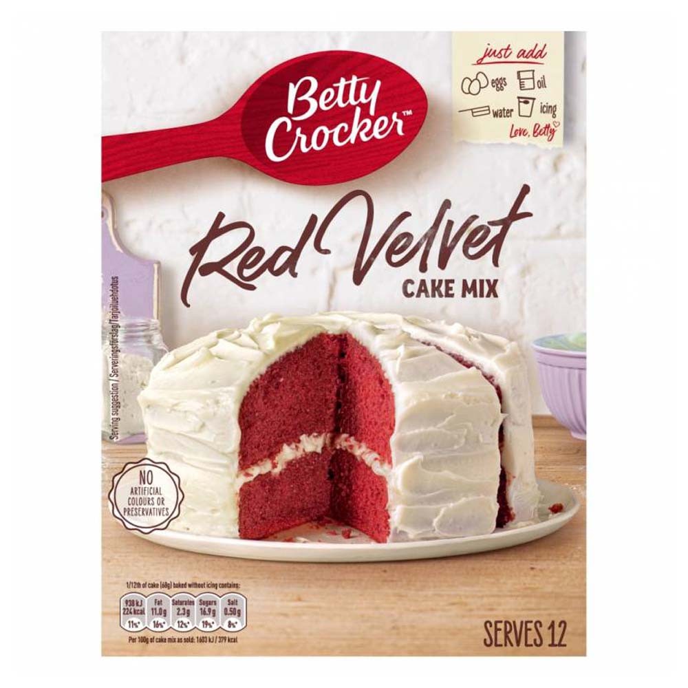Mezcla para pastel de terciopelo rojo de Betty Crocker