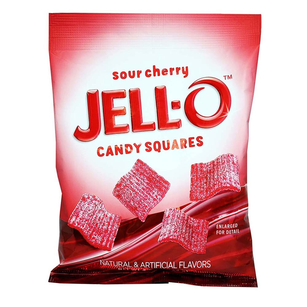 Jell-O Sour Cherry Candy Squares