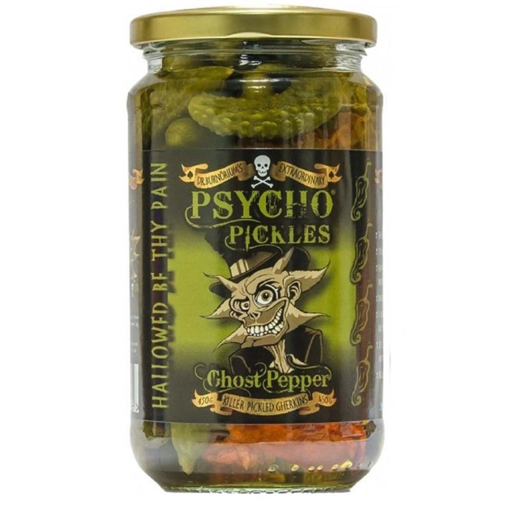 Psycho Pickles Ghost Pepper Gherkins