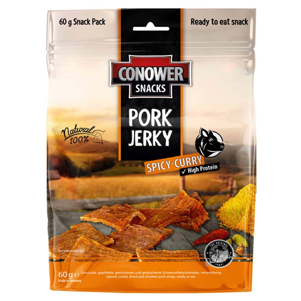 Conower Snacks Porc Jerky Spicy Curry 60g