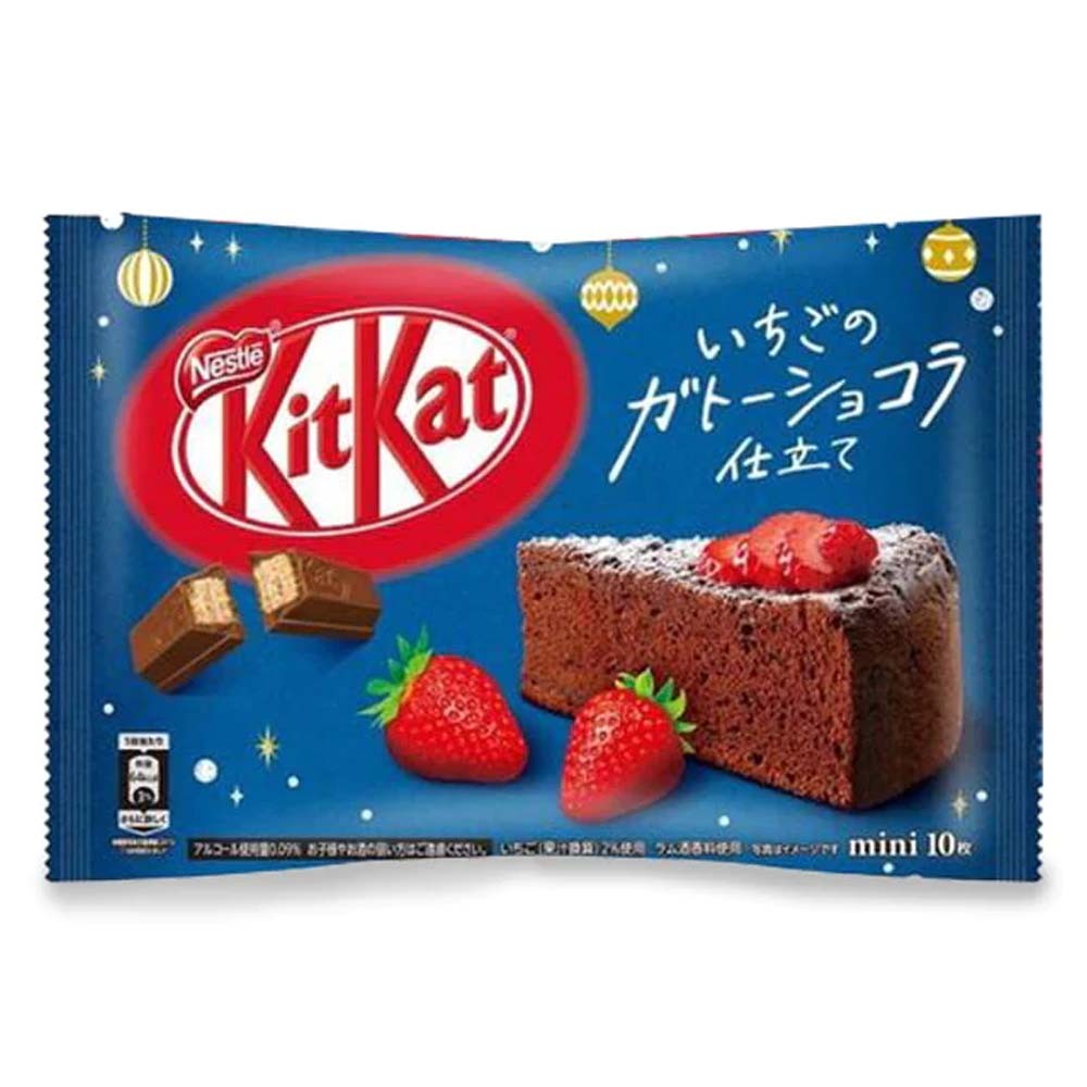 Tarta de chocolate con fresa KitKat Japón