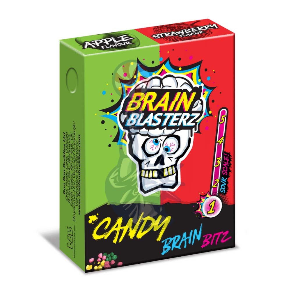 Brain Blasterz Sour Candy Brain Bitz Strawberry & Apple