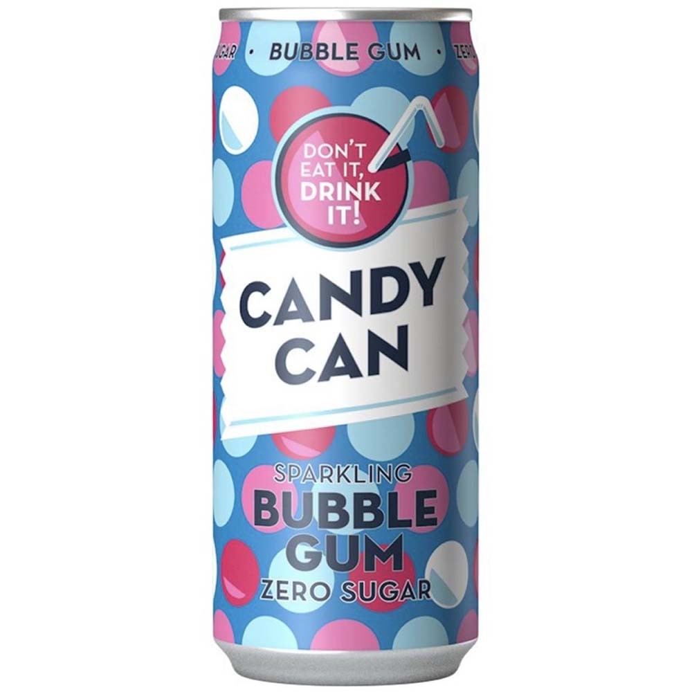 Candy Can Sparkling Bubble Gum Zero Sugar