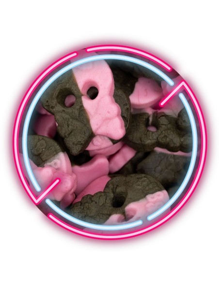 Bubs Foam Raspberry / Liquorice Skulls 250g