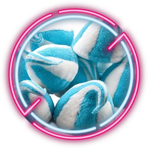 Marshmallow Golfballs Raspberry White