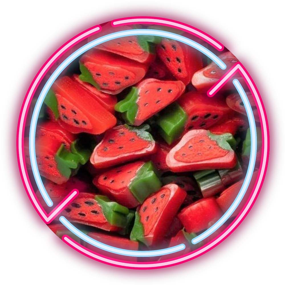 Bonbon fraise et reglisse vidal, fresas regaliz vidal