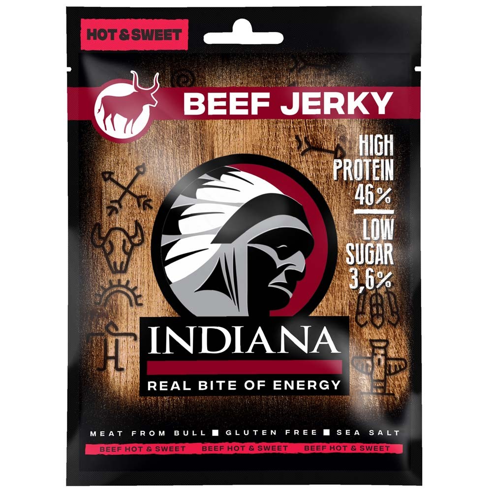 Indiana Jerky Beef Hot & Sweet 25g