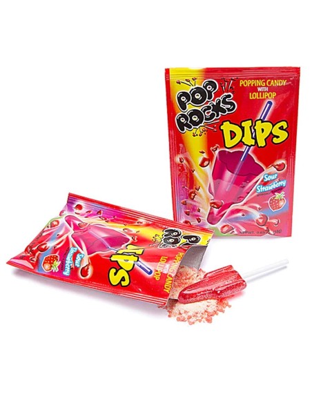 Pop Rocks Dips Sour Strawberry
