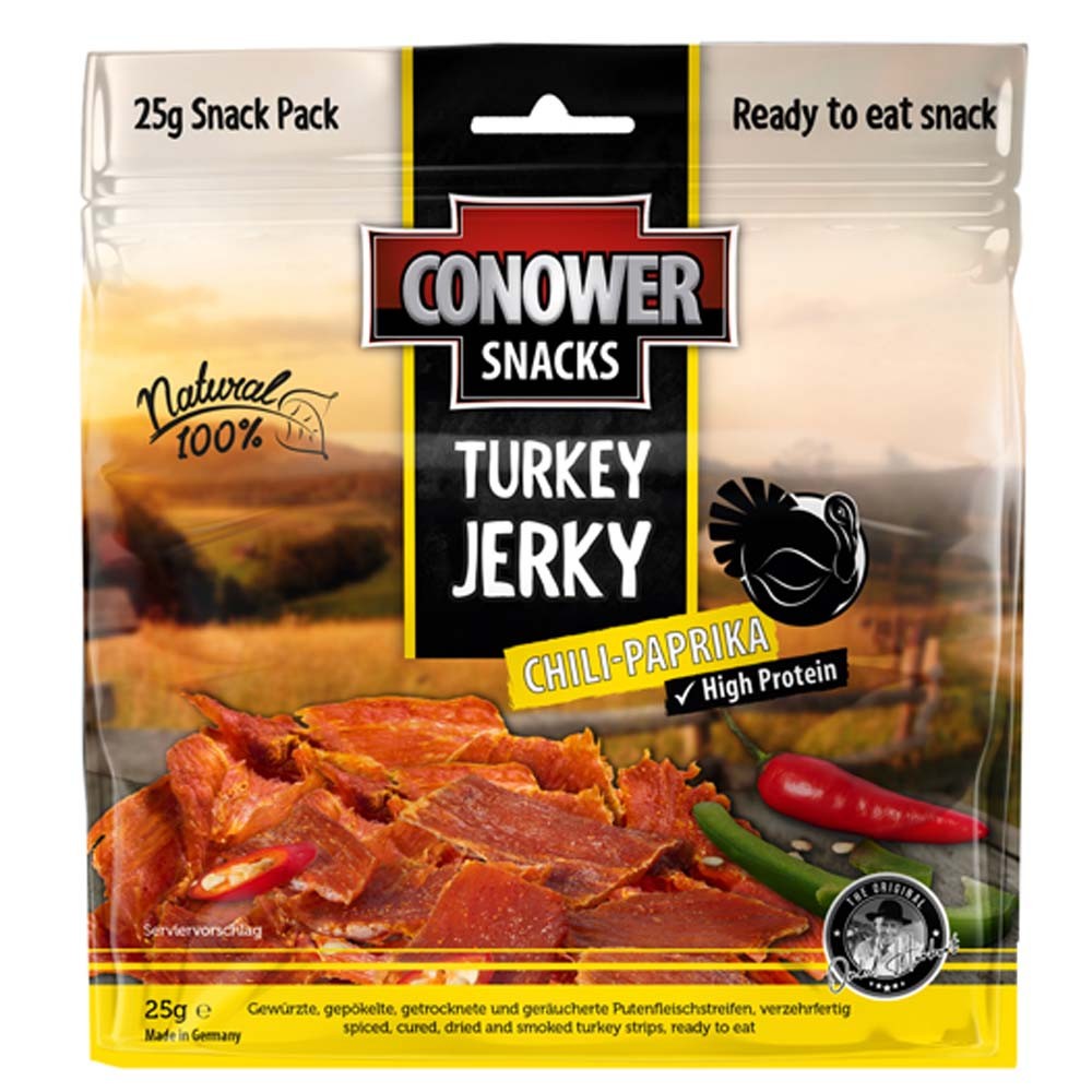Conower Snacks Turkey Jerky Chili Paprika 25g