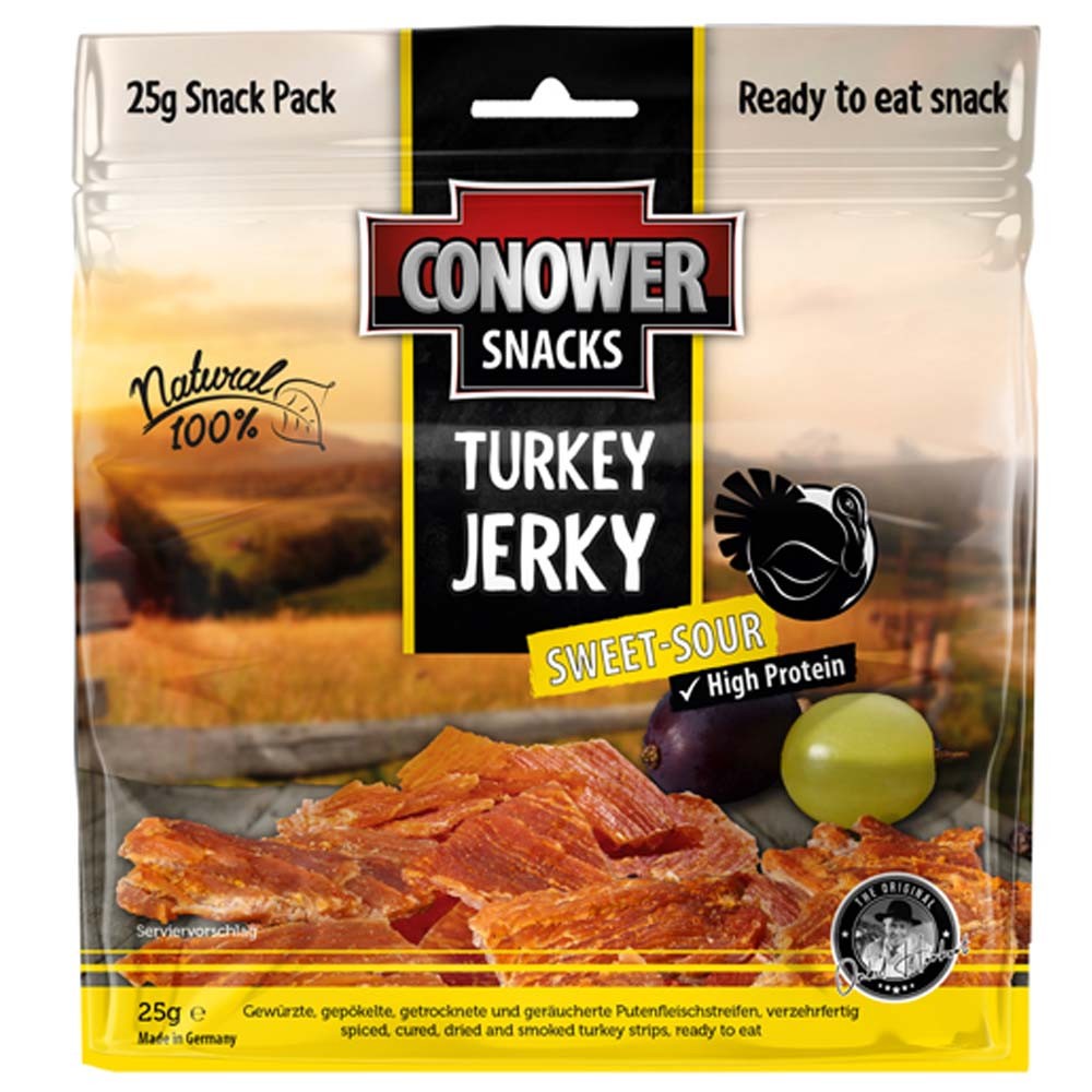 Conower Snacks Turkey Jerky Sweet Sour 25g