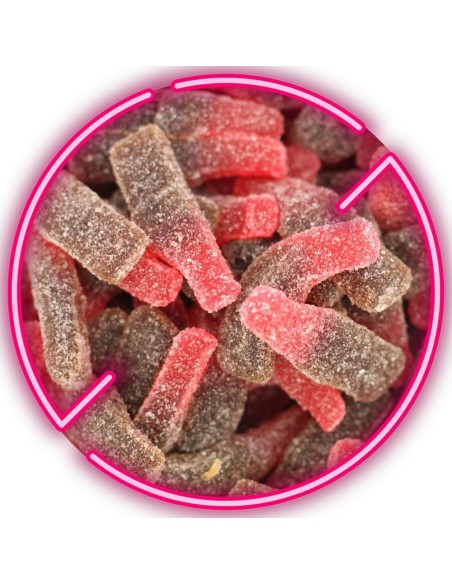 Botellas de cola de cereza agria