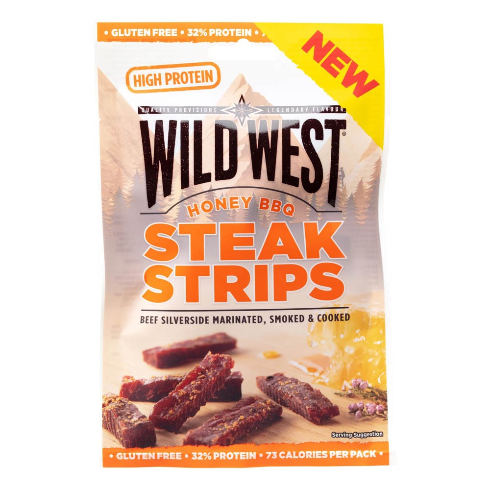Wild West Steak Strips Honey BBQ 25g