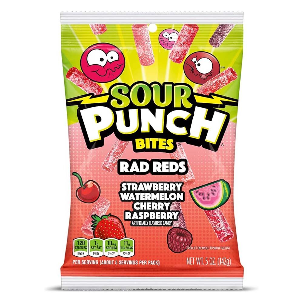 Sour Punch Bites Rad Reds